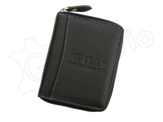 Celozipová kožená peněženka Wild Things Only 5508 černá