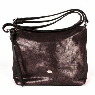 Dámská crossbody kabelka David Jones CM3871 černá se stříbřitým efektem | KabelkyproVas.cz