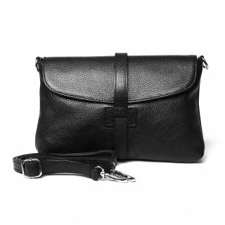 Dámská kožená kabelka na rameno/do ruky/crossbody no. 222 černá | KabelkyproVas.cz