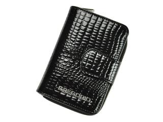 Dámská lesklá kožená peněženka Gregorio GF115 černá