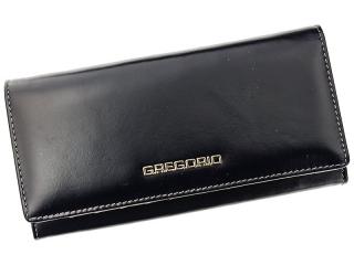 Dámská lesklá kožená peněženka Gregorio N106 černá | KabelkyproVas,cz