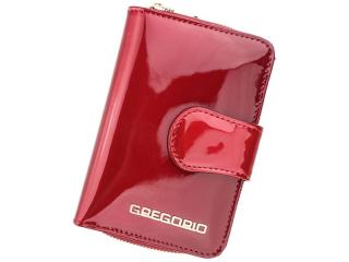 Dámská lesklá kožená peněženka Gregorio SH115 červená | KabelkyproVas.cz