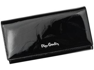 Dámská lesklá kožená peněženka Pierre Cardin 02 LEAF 114 černá | KabelkyproVas.cz