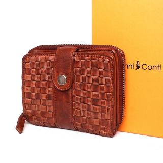 Dámská luxusní dvouoddílová kožená peněženka Gianni Conti no. 450 hnědá