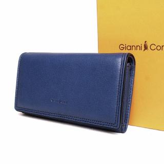 Dámská luxusní kožená peněženka Gianni Conti no. 588373 modrá | KabelkyproVas.cz