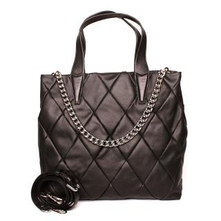 Dámská luxusní velká kožená shopperbag kabelka do ruky Gianni Conti 3145 černá | KabelkyproVas.cz