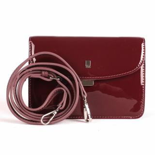 Dámská malá lesklá pětioddílová crossbody kabelka David Jones CM4024 tmavěčervená | KabelkyproVas.cz