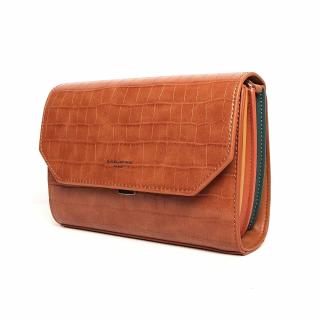 Dámská pevná crossbody kabelka David Jones 6524-1 hnědá | KabelkyproVas.cz