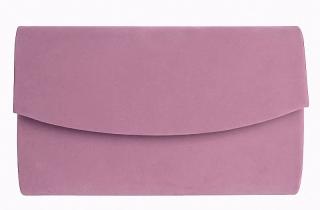 Dámské semišové pevné psaníčko 3122 starorůžovo-fialové