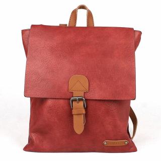 Dámský malý městský batoh FLORA&CO H6771 s obsahem 6l tmavěčervený