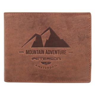 Kožená peněženka Peterson N992 světlehnědá s originální krabičkou