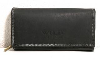 Kožená peněženka Wild Tiger černá XL