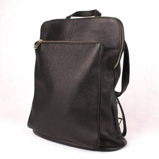 Kožený batoh/crossbody kabelka 7750 o obsahu cca. 7 l černý