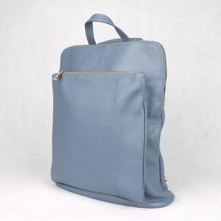 Kožený batoh/crossbody kabelka 7750 o obsahu cca. 7 l modrý