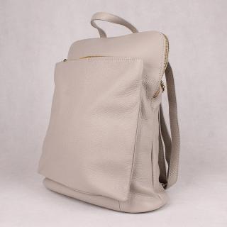 Kožený batoh/crossbody kabelka 7750 o obsahu cca. 7 l šedý