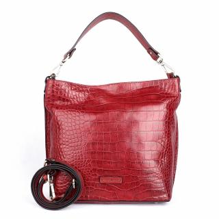 Luxusní  kožená kabelka na rameno/crossbody Gianni Conti no. 028 tmavěčervená
