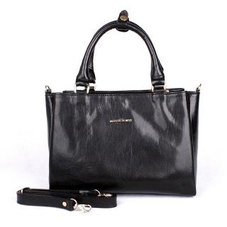 Luxusní tříoddílová dámská kabelka do ruky Marta Ponti no. 6204 černá