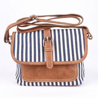 Malá crossbody kabelka David Jones 5961-1 textilní modro-zelená