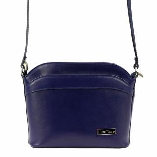 Malá kožená crossbody kabelka Mia More no. 009 tmavěmodrá