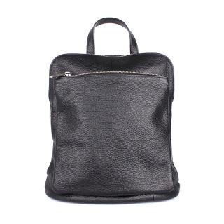 Malý/střední černý kožený batoh/crossbody kabelka no. 210, obsah cca. 5l