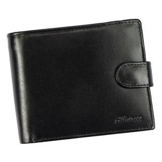 Pánská kožená peněženka Allbatross 04L s upínkou + RFID černá | KabelkyproVas.cz