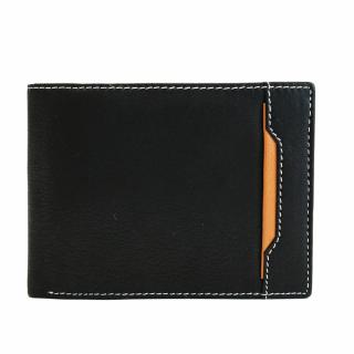 Pánská kožená peněženka BELLUGIO (GM-81A-033) černá/hořčicová | KabelkyproVas.cz