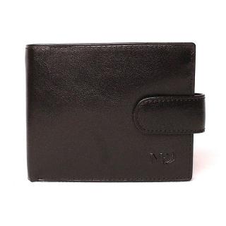 Pánská malá luxusní hladká kožená peněženka Marta Ponti no. B357R + RFID černá | KabelkyproVas.cz