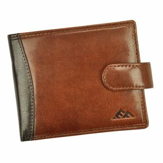 Pánská menší podélná kožená peněženka El Forrest 573 s upínkou + RFID hnědá | KabelkyproVas.cz