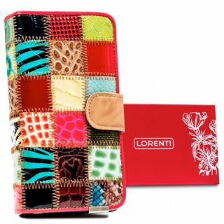 Velká tříoddílová kožená peněženka Lorenti no. 302 + RFID vícebarevná