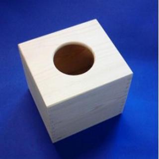 Dřevěná krabička čtvercová na papírové kapesníky 13x13x14 cm