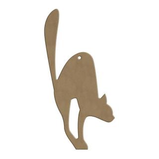 Dřevěný výřez k dekoraci Gomille - Kočky varianta: Naježená kočka, 10x25cm
