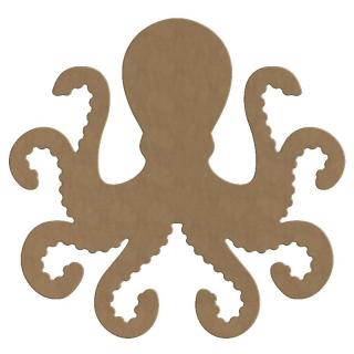 Dřevěný výřez k dekoraci Gomille - Moře varianta: Chobotnice velká, 32x31cm