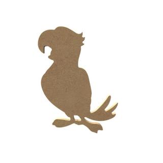 Dřevěný výřez k dekoraci Gomille, Zvířata ze ZOO varianta: Papoušek, 15cm