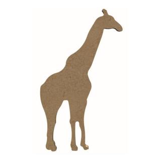 Dřevěný výřez k dekoraci Gomille, Zvířata ze ZOO varianta: Žirafa, 10x18cm