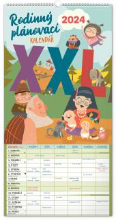 Nástěnný kalendář Rodinný plánovací XXL 2024, 33 × 64 cm