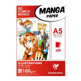 Papíry na ilustraci Manga bílé bez rámečků (100g/m2, 50ks) A5