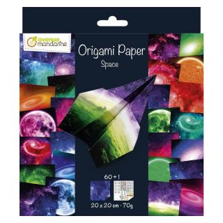 Papíry na origami 20x20 cm (60ks) space