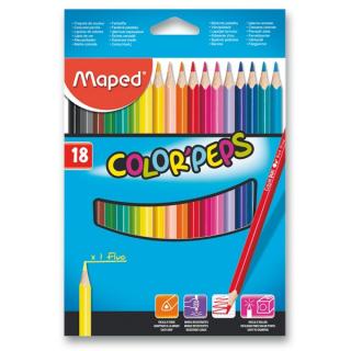 Pastelky MAPED COLOR PEPS, 18 barev