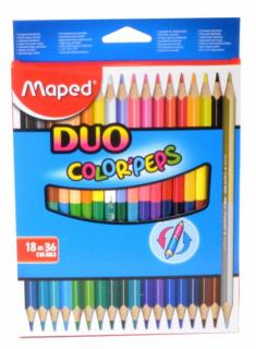 Pastelky Maped Color Peps Duo - oboustranné - 36 barev