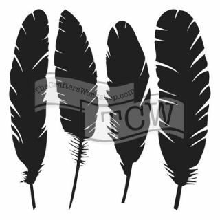 Šablona  4 Feathers varianta: Four feathers 30,5x30,5cm