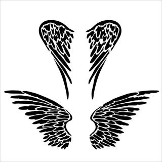 Šablona 6 x6  , Andělská křídla, mini