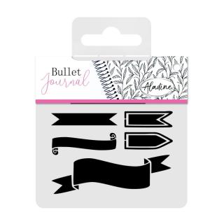 Šablona Bullet Journal Aladine, - Rámečky, šipky, piktogramy