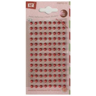 Samolepicí perličky krémové 150ks varianta: perličky červené 104ks