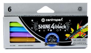 Souprava popisovačů - Shine 4 black - 6 ks - 2590/6