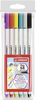 STABILO Pen 68 brush pouzdro 6 barev