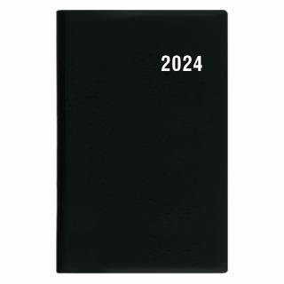 Týdenní diář 2024 Gustav kapesní varianta: Černý, 75x115mm