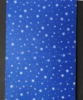 Vánoční látková dekorativní plsť / filc hvězda, vločka 20x30 cm varianta: Hvězdičky modré
