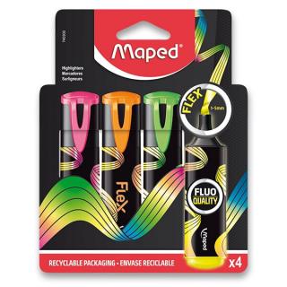 Zvýrazňovač Maped Fluo Peps Flex - sada 4 barev