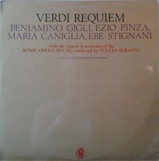 2LP G. Verdi - Maria Caniglia, Ebe Stignani, Beniamino Gigli, Rome Opera Chorus & Orchestra, Tullio Serafin ‎– Requiem, 1964