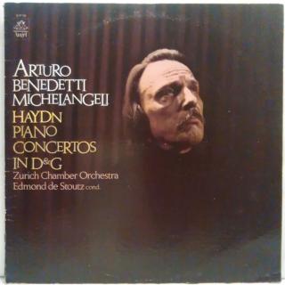 LP Haydn / Arturo Benedetti Michelangeli, Zurich Chamber Orchestra, Edmond De Stoutz ‎– Haydn - Piano Concertos In D & G, 1975